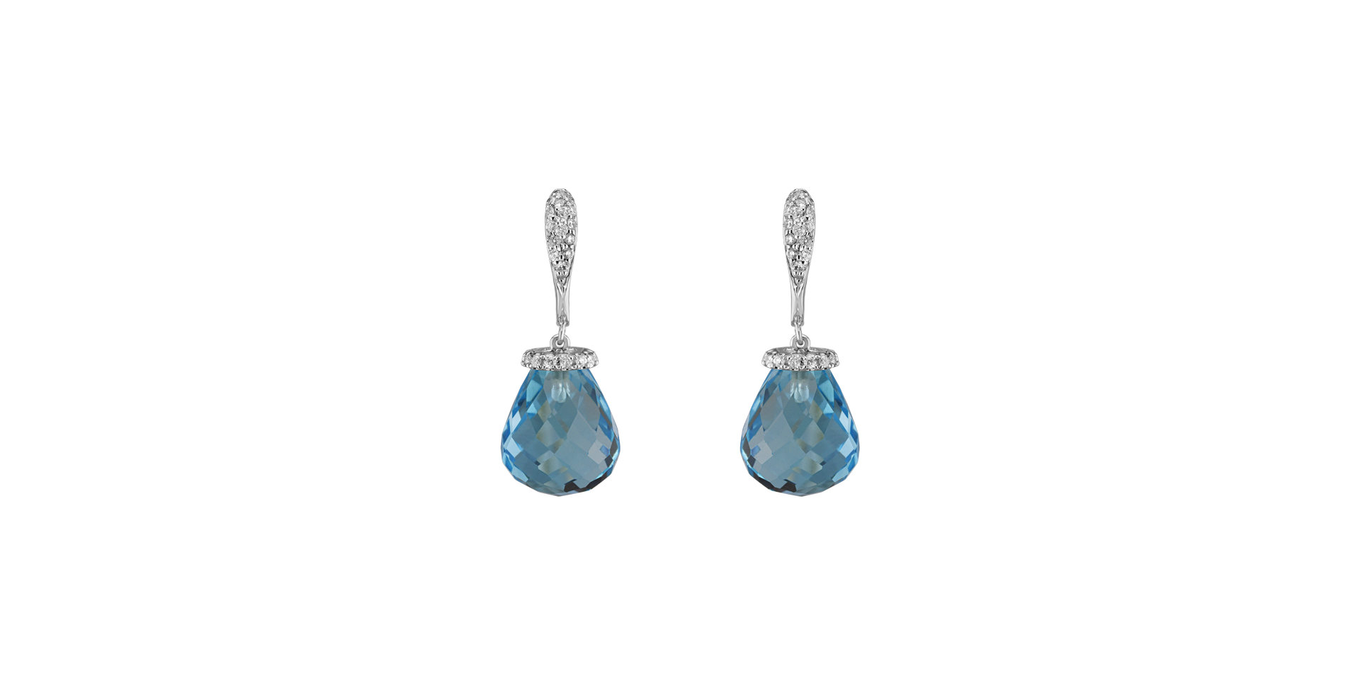 Diamond earrings with Topaz Traugott