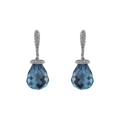 Diamond earrings with Topaz Traugott