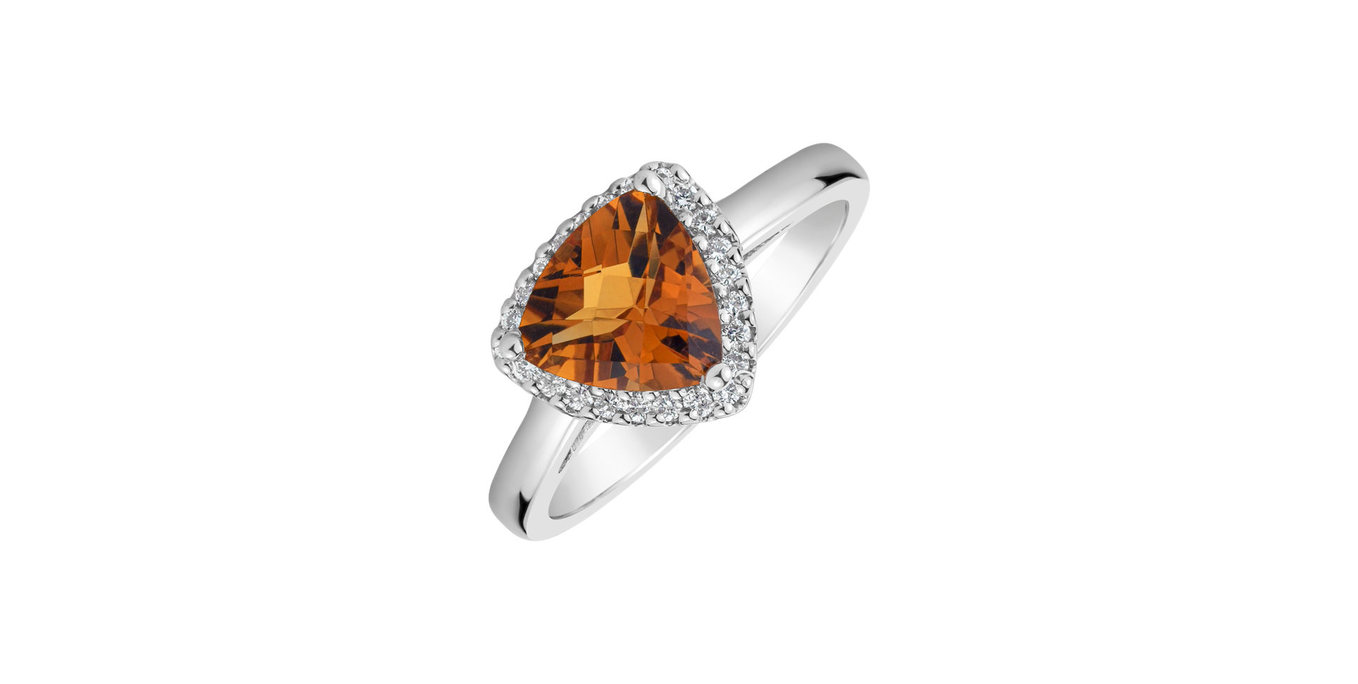 Ring with Citrine and diamonds Luciole