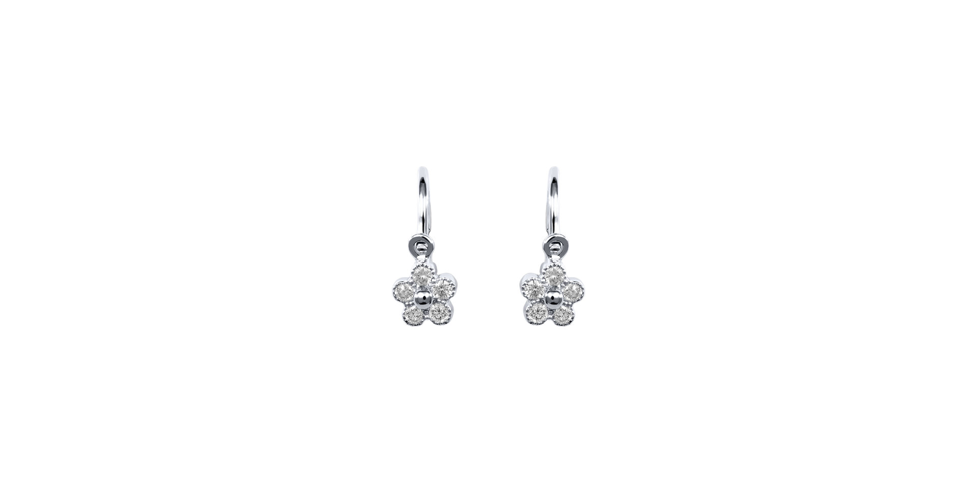 Children's diamond earrings Diamond Flower