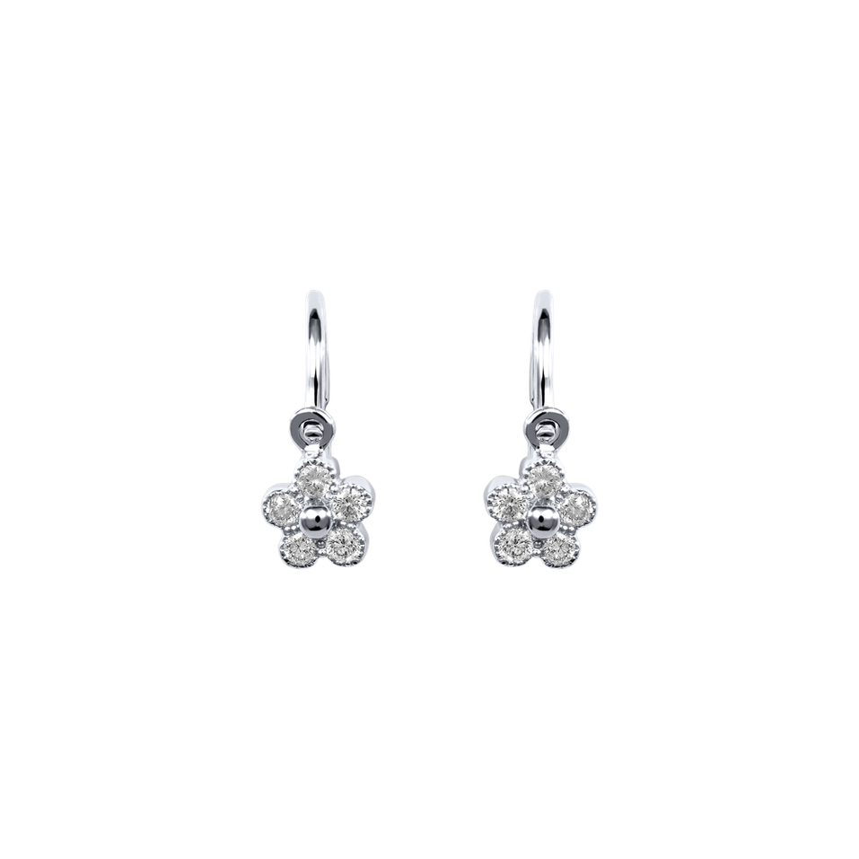 Children's diamond earrings Diamond Flower