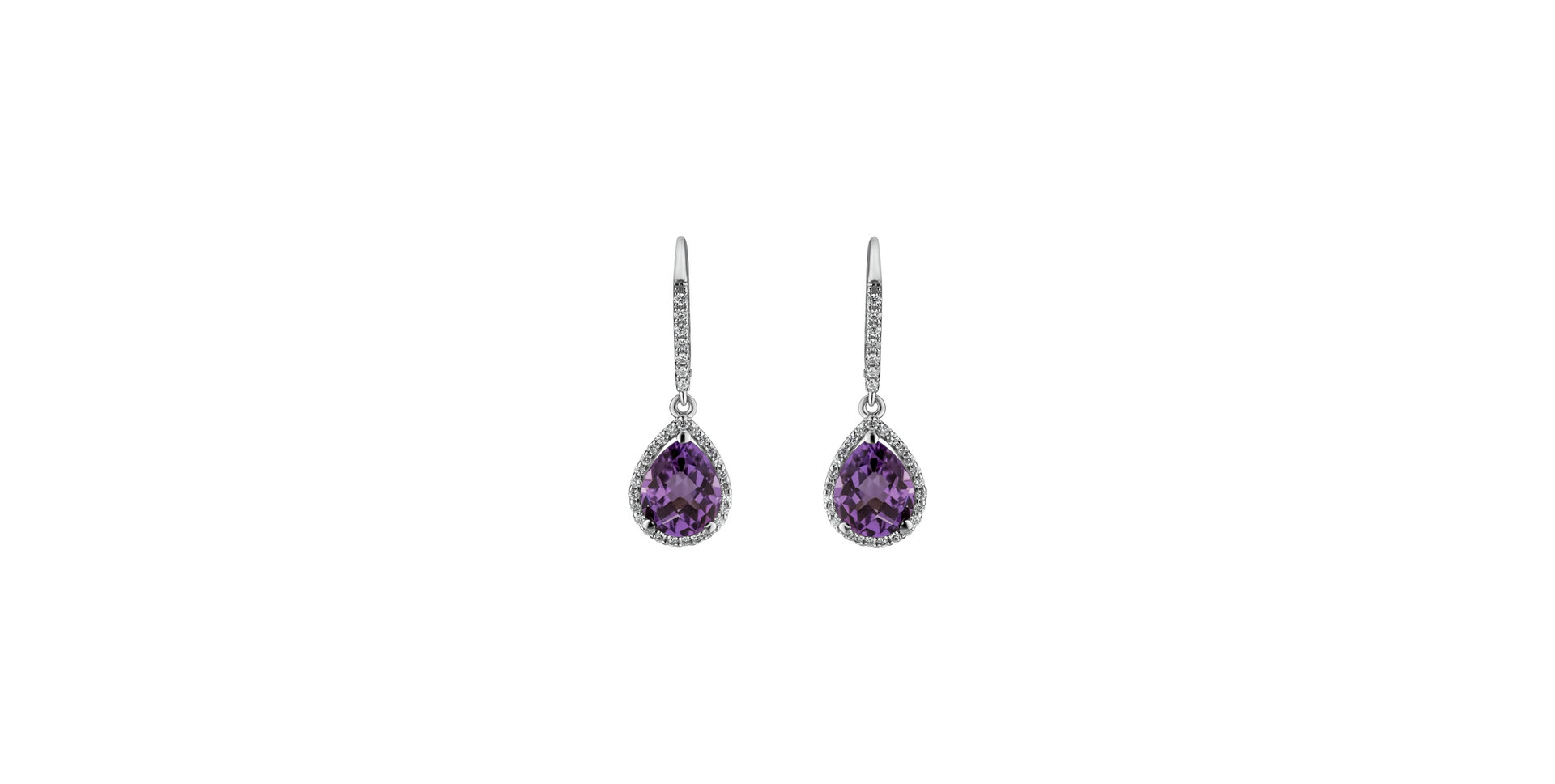Diamond earrings with Amethyst Thorns of Despair