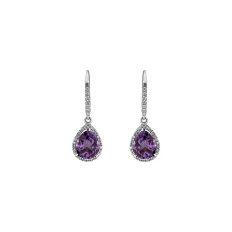 Diamond earrings with Amethyst Thorns of Despair