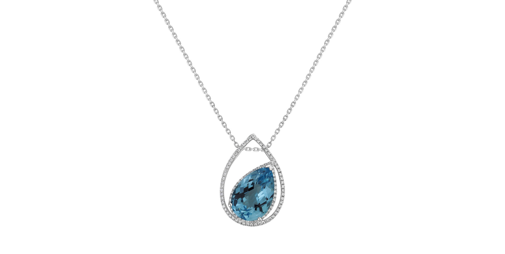Diamond pendant with Topaz Improvement