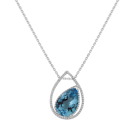 Diamond pendant with Topaz Improvement