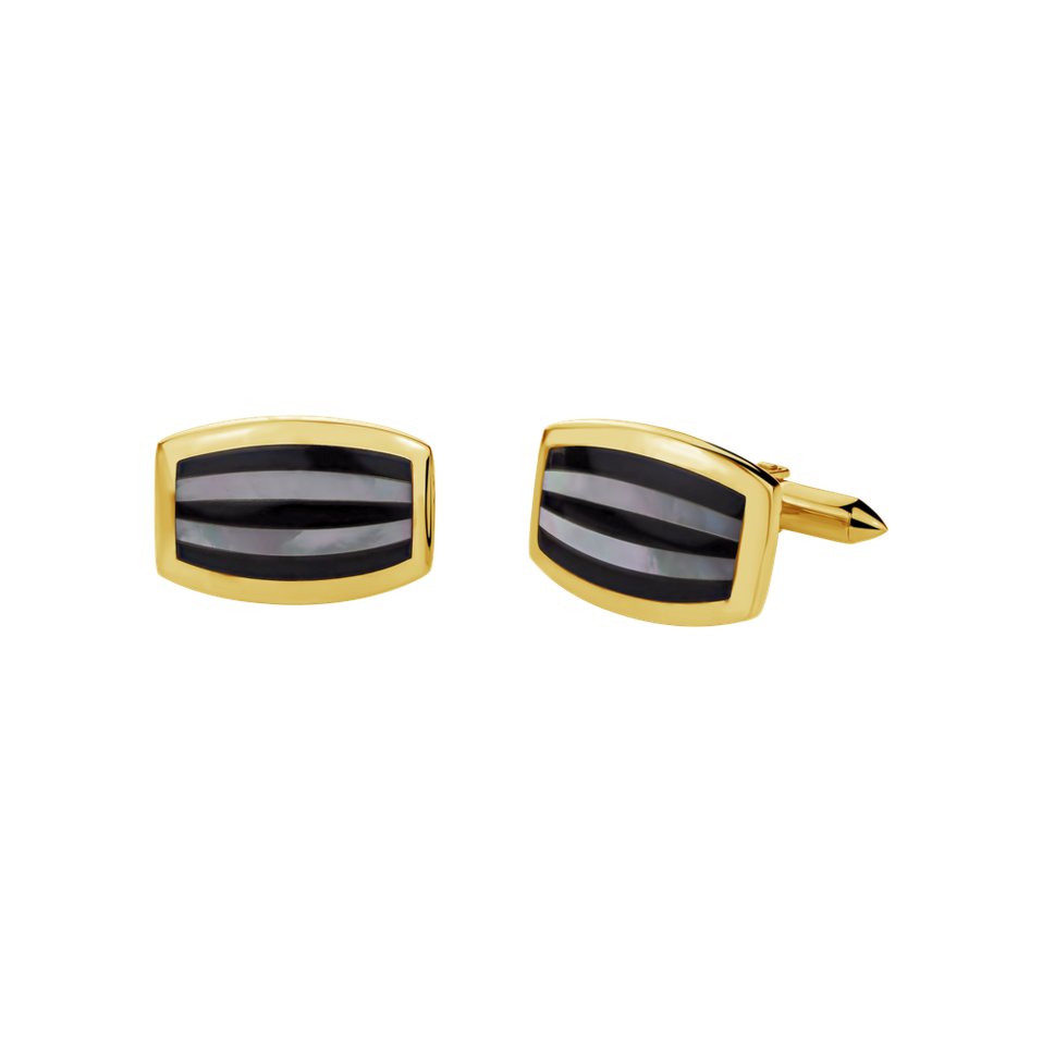 Cufflinks with Mother of Pearl and Onyx Gallant