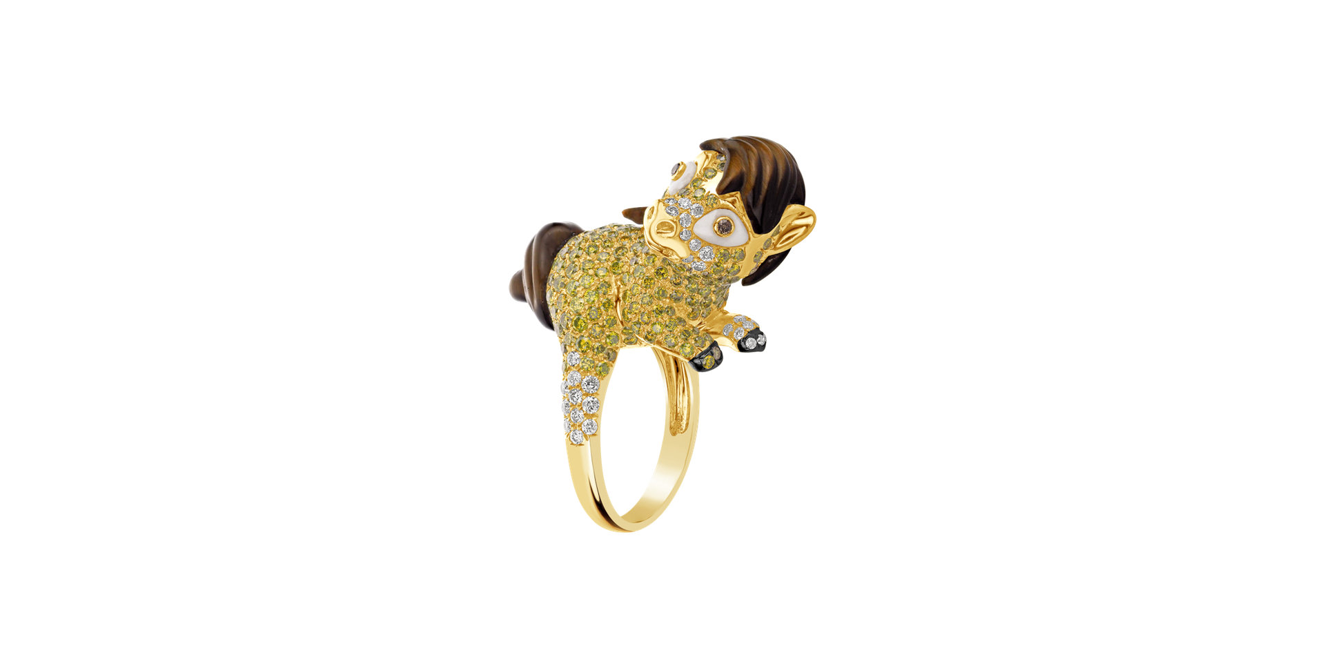 Diamond ring and gemstones Crazy Horse
