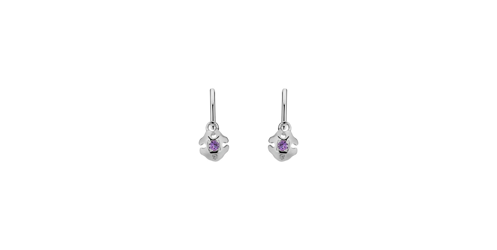 Children's earrings with Amethyst Lullaby
