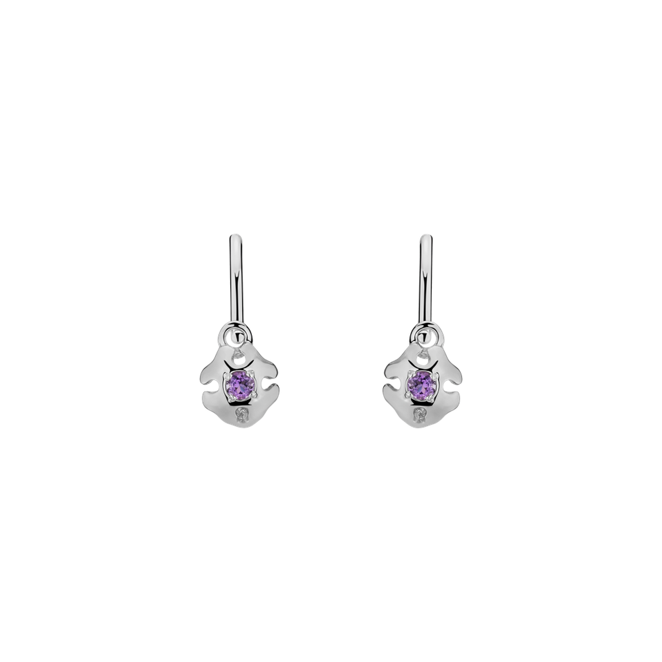 Children's earrings with Amethyst Lullaby