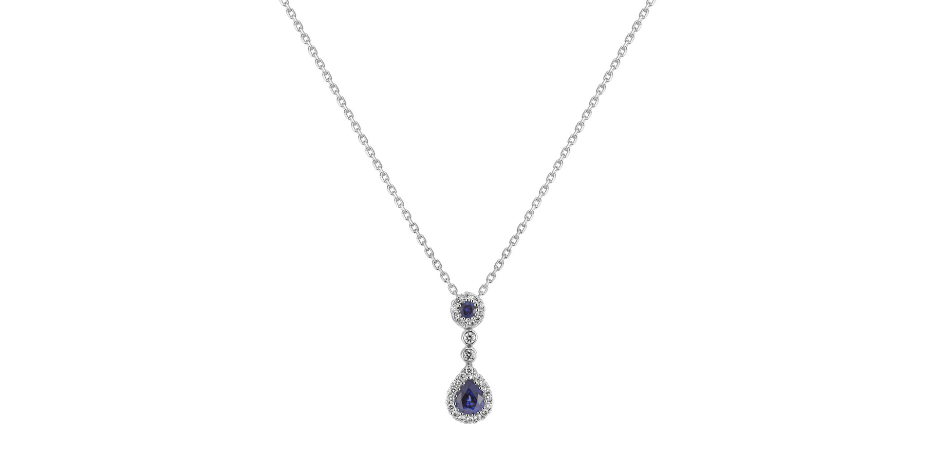 Diamond pendant with Sapphire Arcane Storm