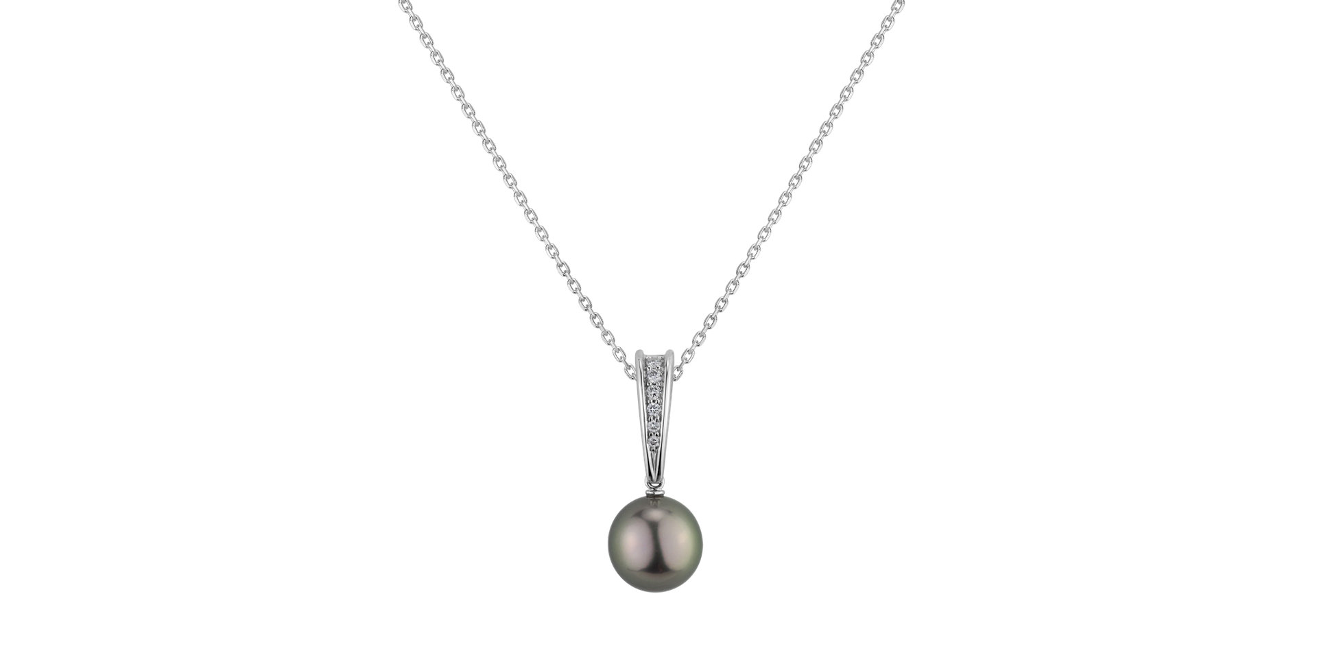 Diamond pendant with Pearl Nautical Sorrow