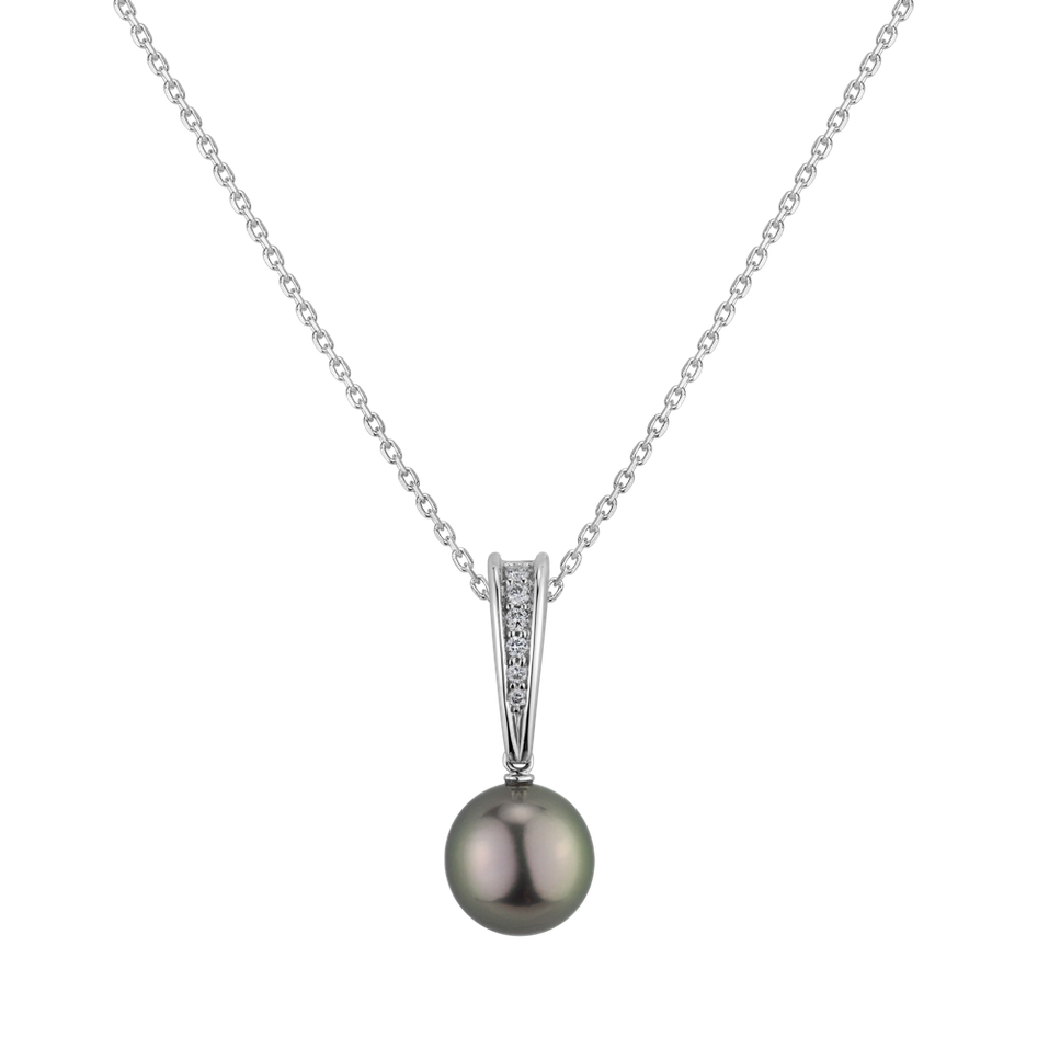 Diamond pendant with Pearl Nautical Sorrow