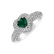 Diamond ring with Emerald Flamboyant Soul2
