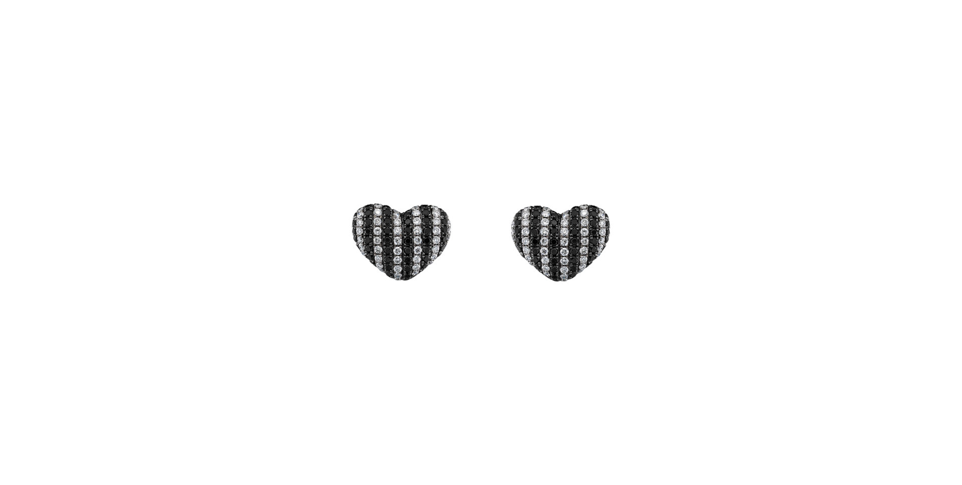 Earrings with black and white diamonds Lavinia