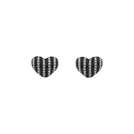 Earrings with black and white diamonds Lavinia