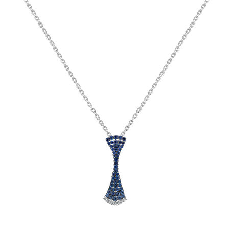 Diamond pendant with Sapphire Lori