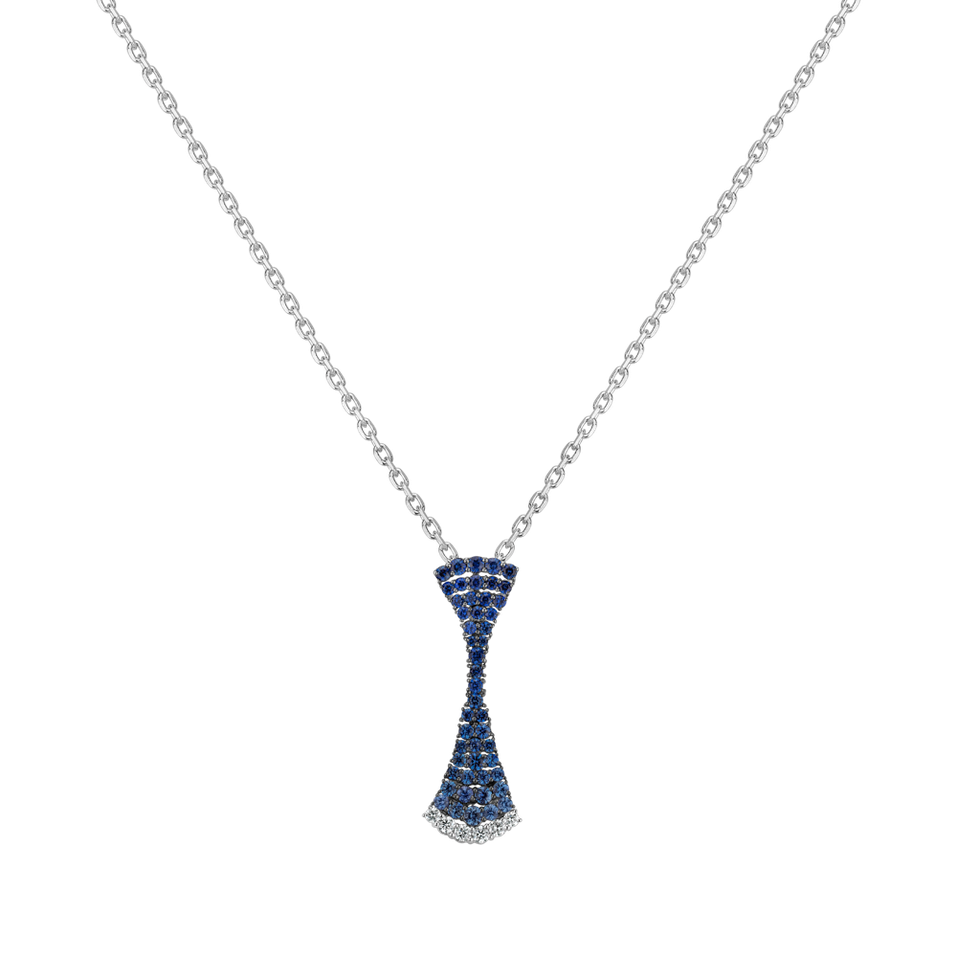 Diamond pendant with Sapphire Lori