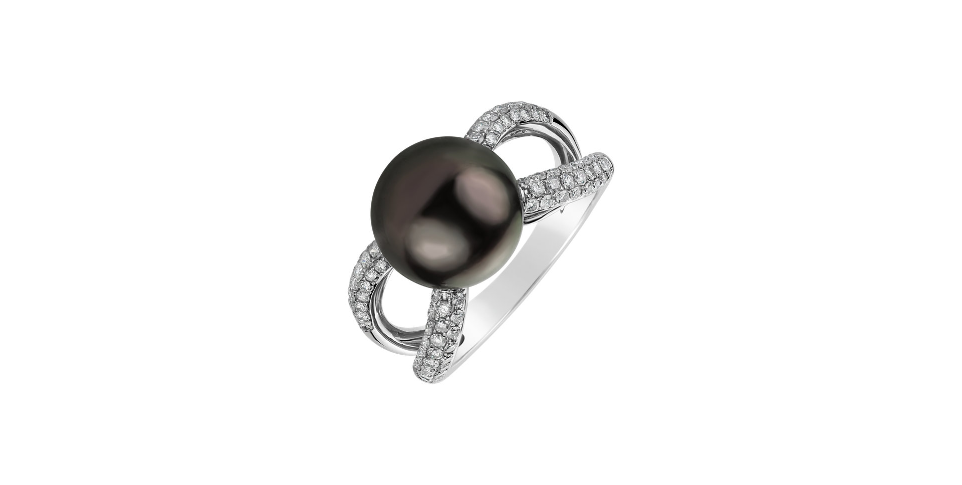 Diamond ring with Pearl Oceanela