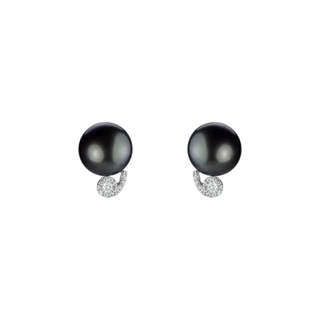 Diamond earrings with Pearl Barbados
