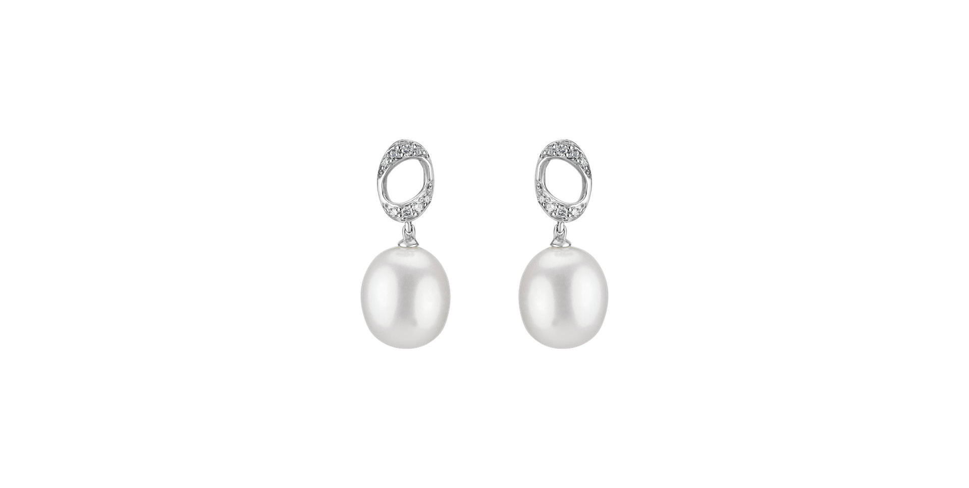 Diamond earrings with Pearl Merrigan