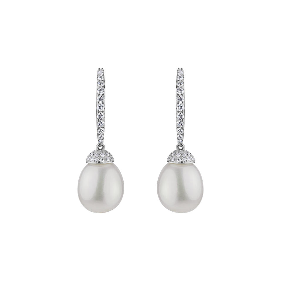 Diamond earrings with Pearl Underwater Marisol
