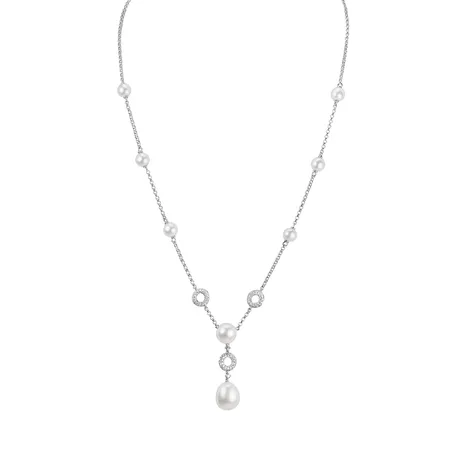 Diamond necklace with Pearl Leowel