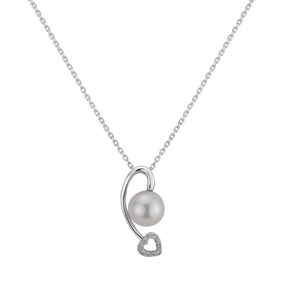 Diamond pendant with Pearl Gracious Shore