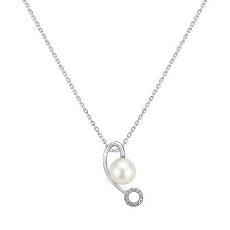 Diamond pendant with Pearl Tempting Lagoon