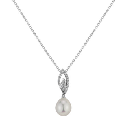 Diamond pendant with Pearl Atlantida Dream
