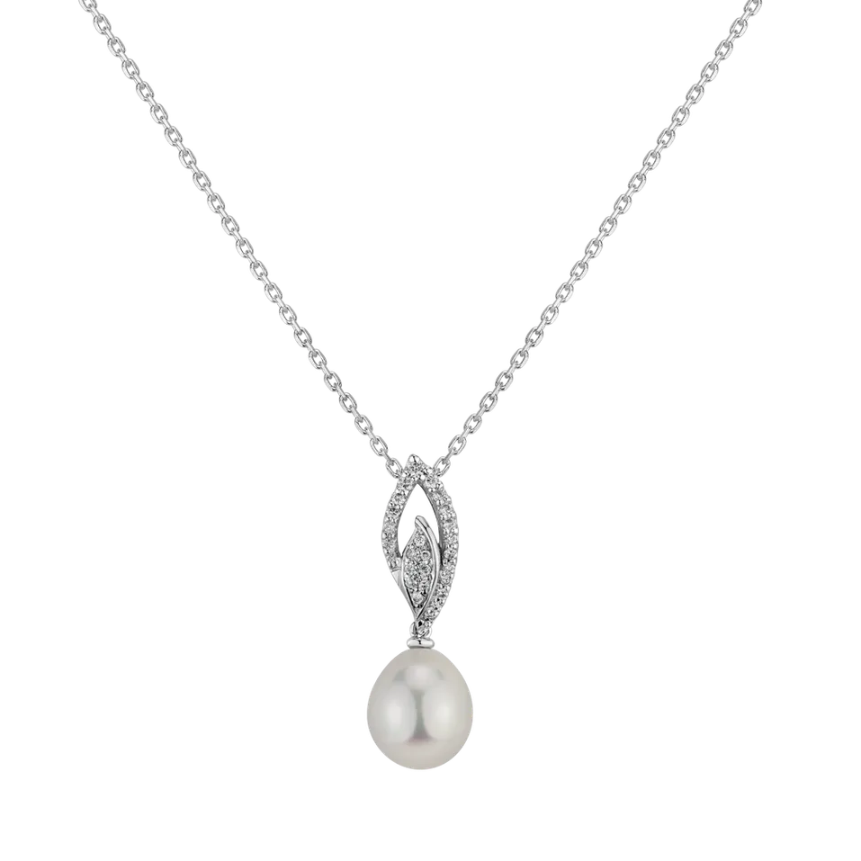 Diamond pendant with Pearl Atlantida Dream