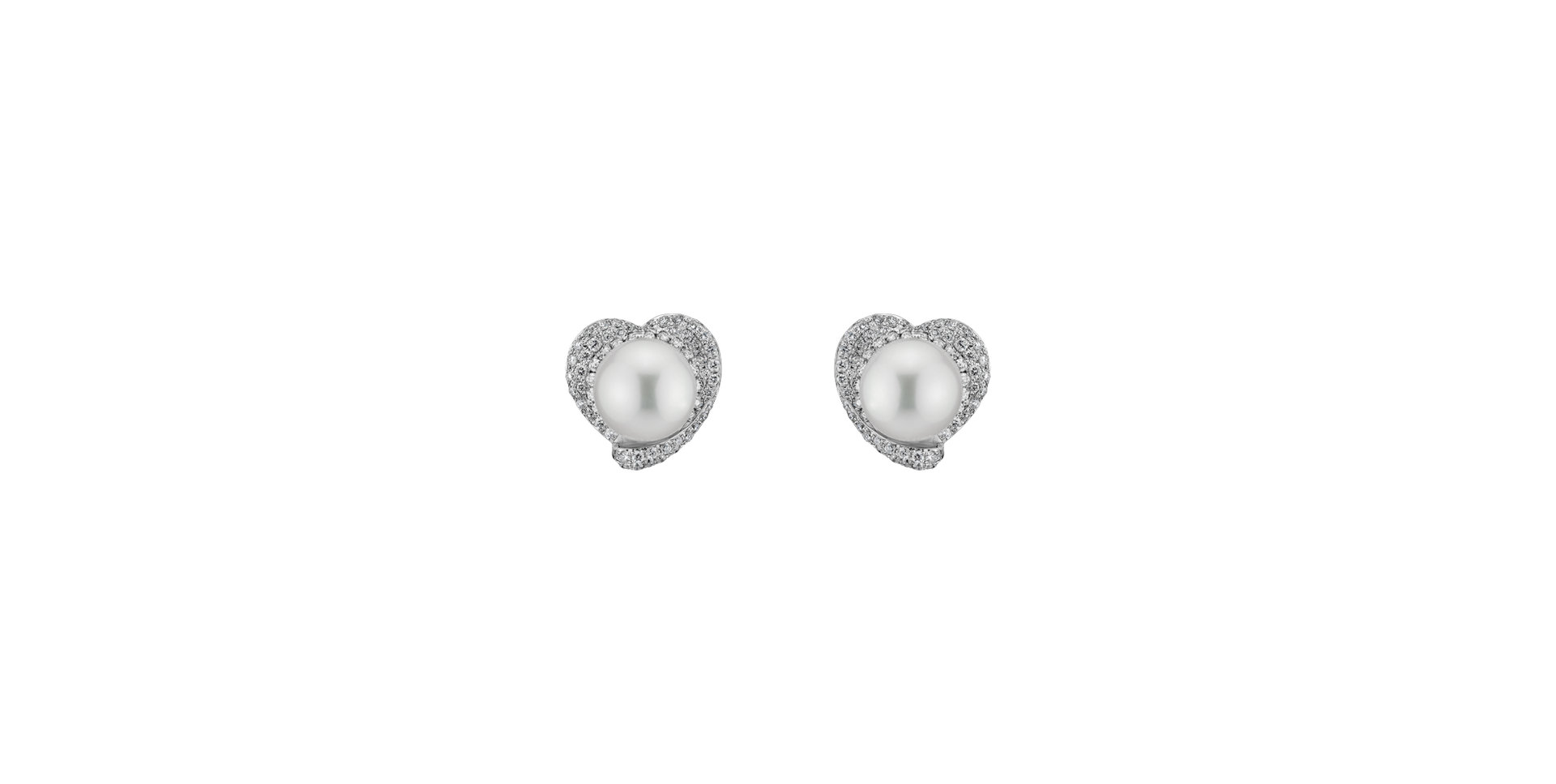 Diamond earrings with Pearl Lovely Sea