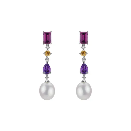 Diamond earrings and gemstones Murphy