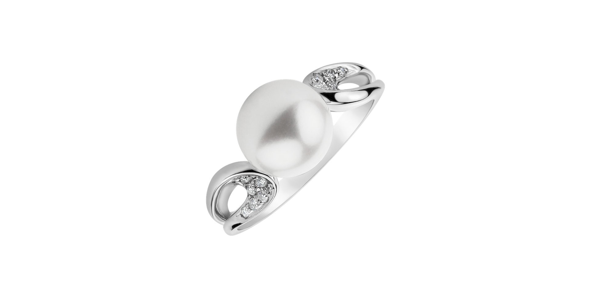 Diamond ring with Pearl Oceans Light