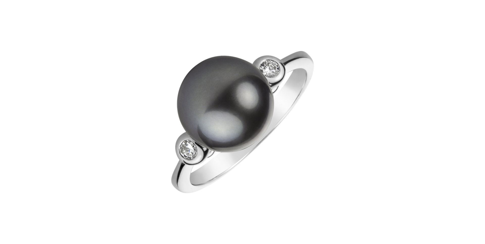 Diamond ring with Pearl Secret Shore