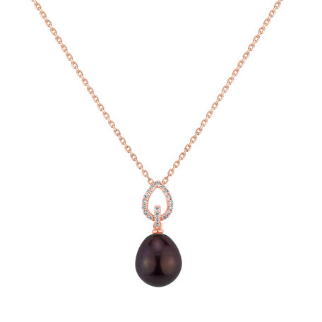 Diamond pendant with Pearl Fairfax