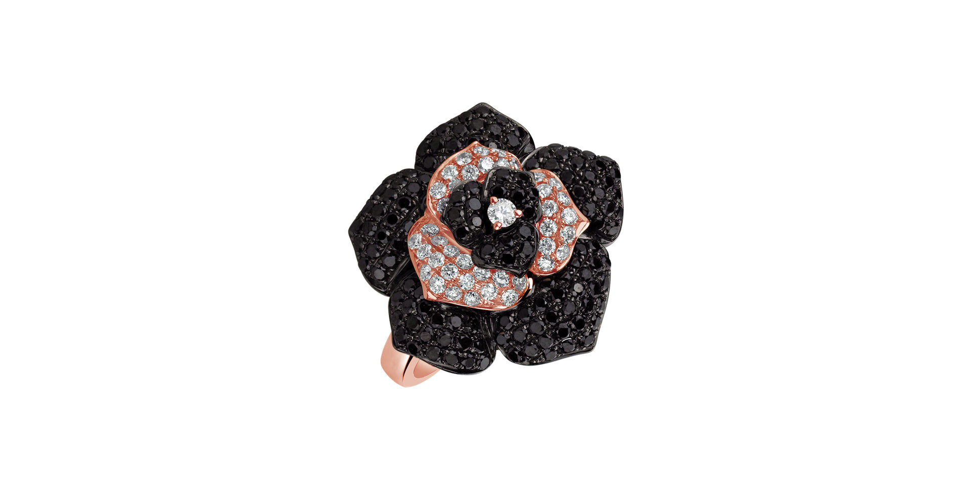 Ring with black and white diamonds Willodean