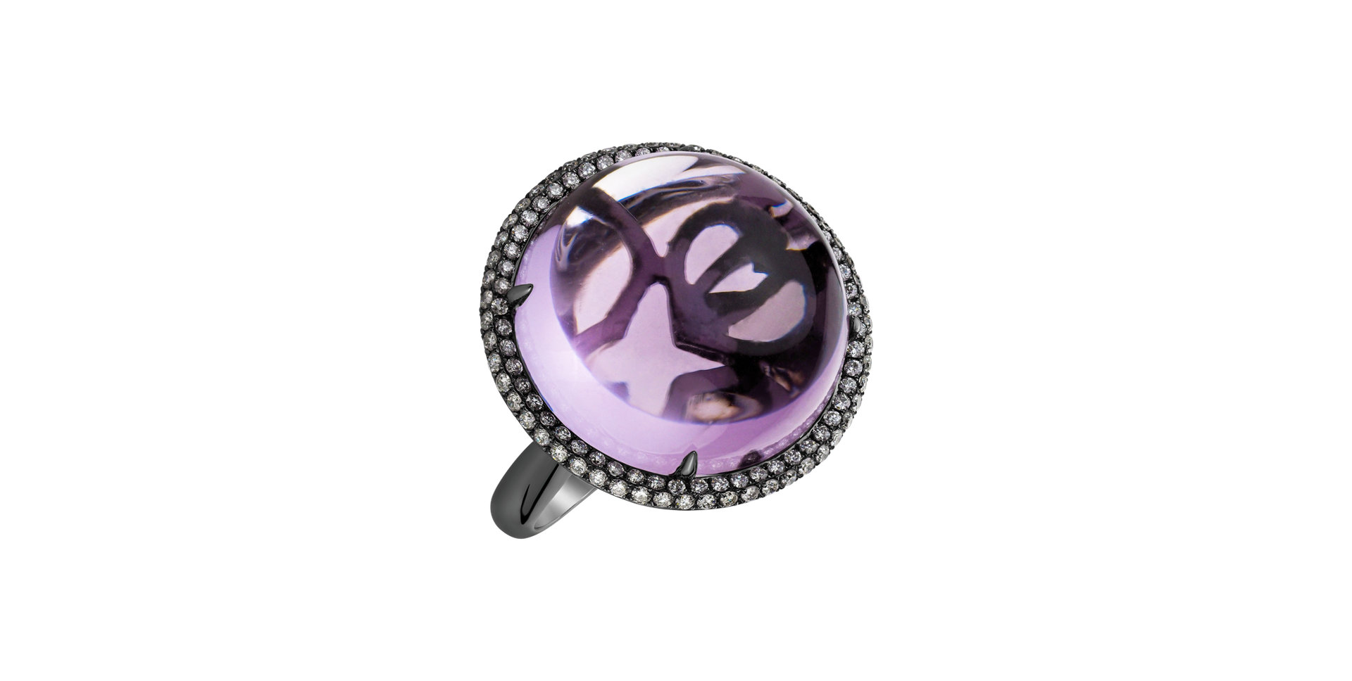 Diamond rings with Amethyst Charline