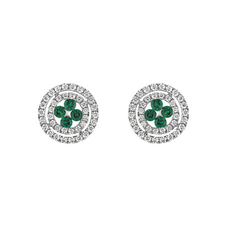 Diamond earrings and Emerald Susanna