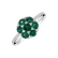 Diamond ring with Emerald Divine Blossom2