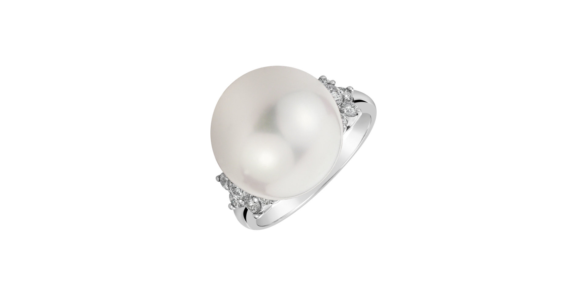 Diamond ring with Pearl Mermaid Euphoria