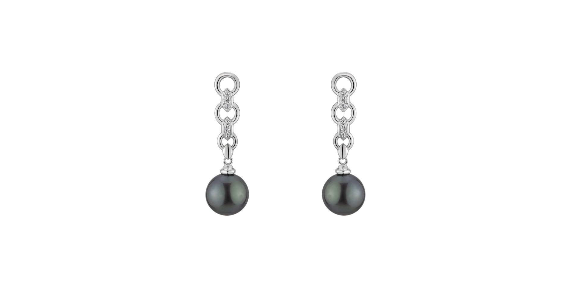 Diamond earrings with Pearl Helianne