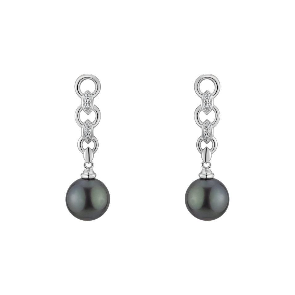 Diamond earrings with Pearl Helianne