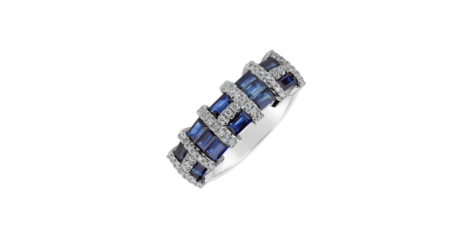 Diamond ring with Sapphire Sapphire Serenade