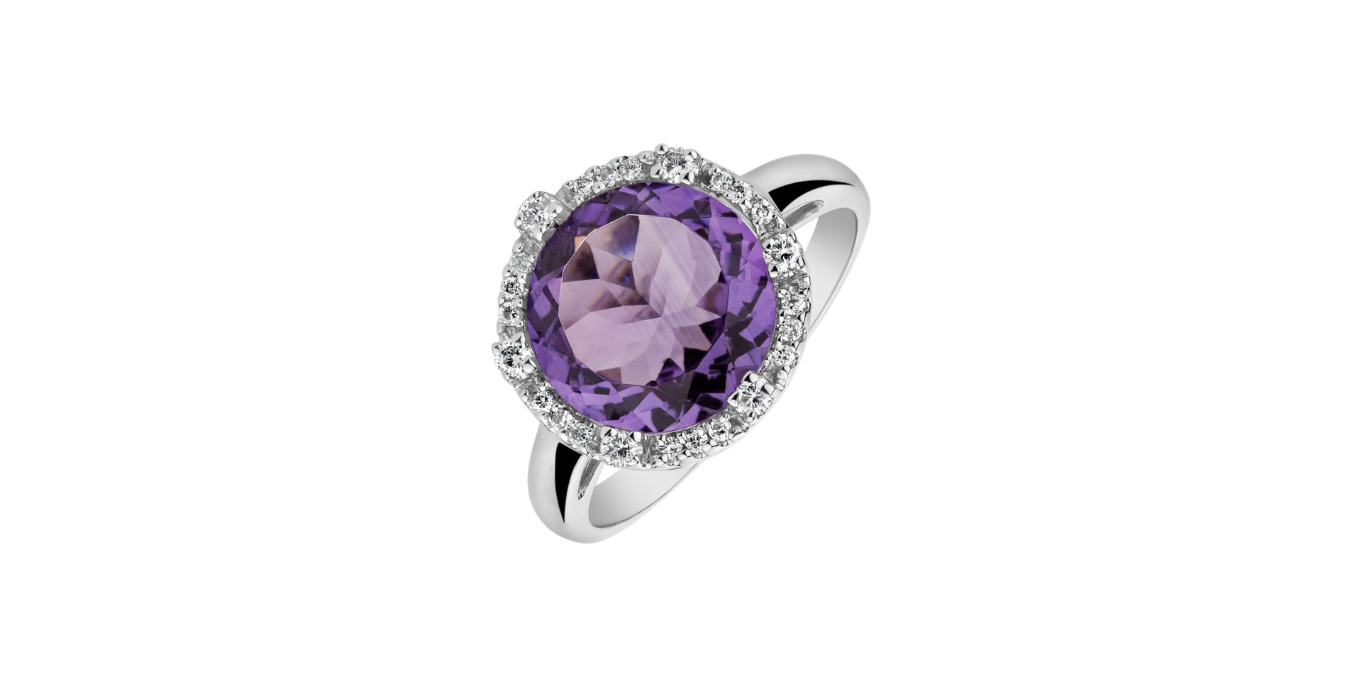 Diamond rings with Amethyst Feé