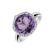 Diamond rings with Amethyst Feé2
