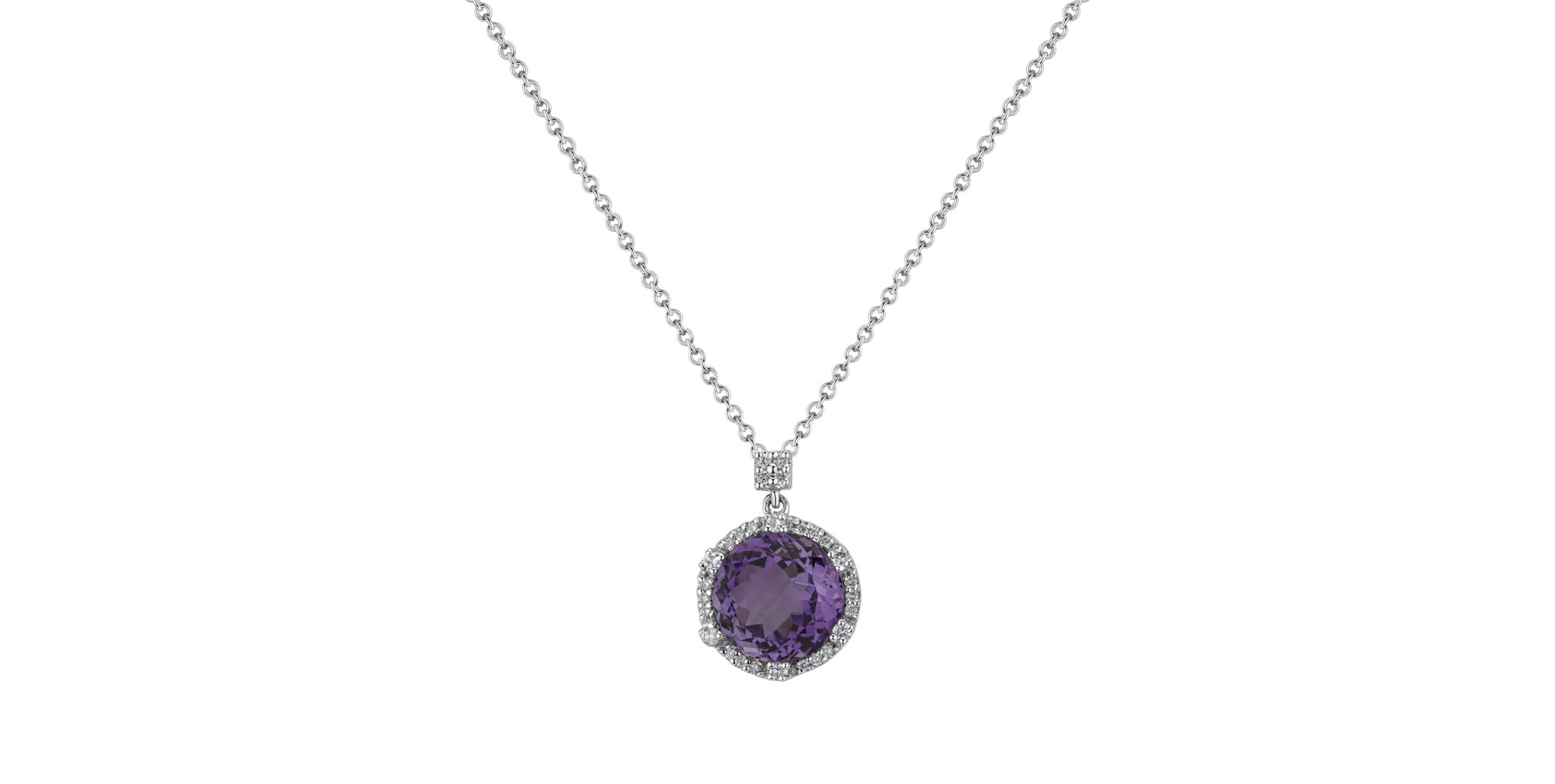 Diamond pendant with Amethyst Deamy Void