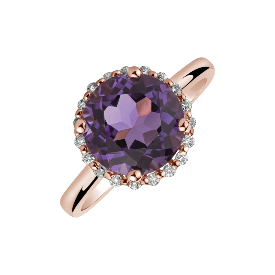 Diamond rings with Amethyst Majestic Royalty
