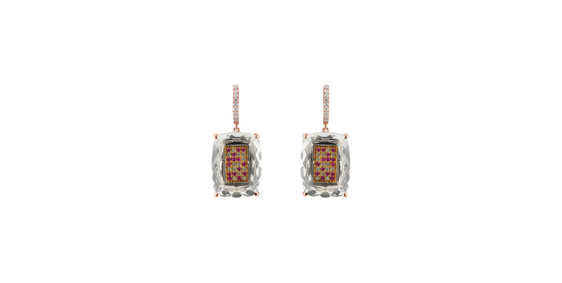 Diamond earrings, Topaz and Sapphire Laurice