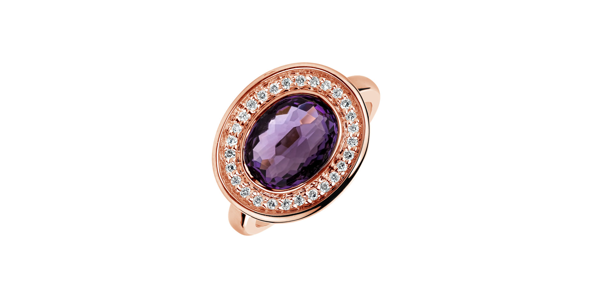 Diamond rings with Amethyst Giraud
