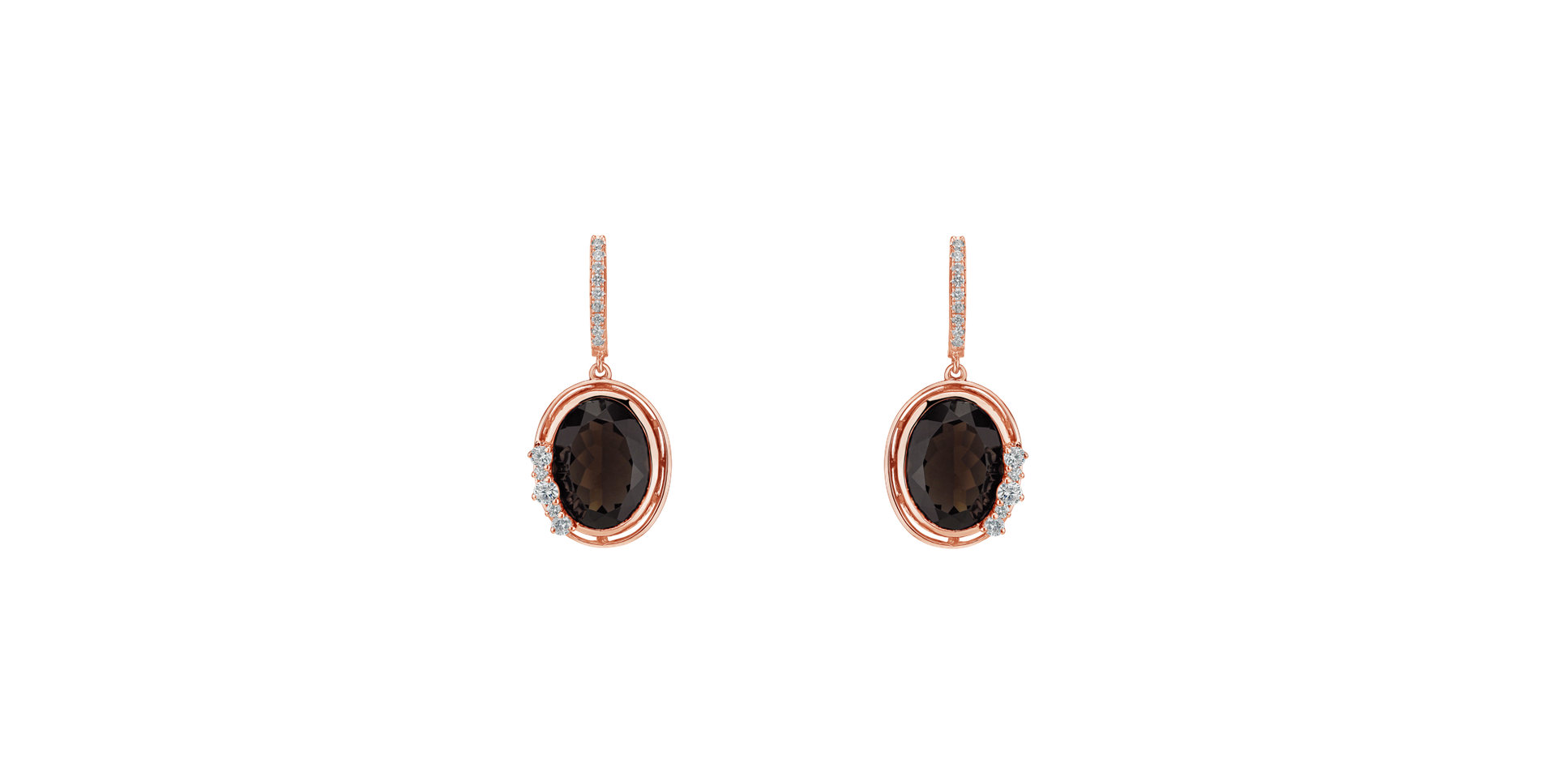 Diamond earrings with Quartz Larissa